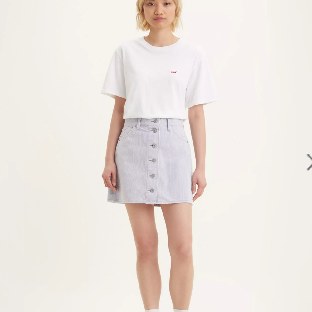Levi's Light Lavander Button-Front Skirt